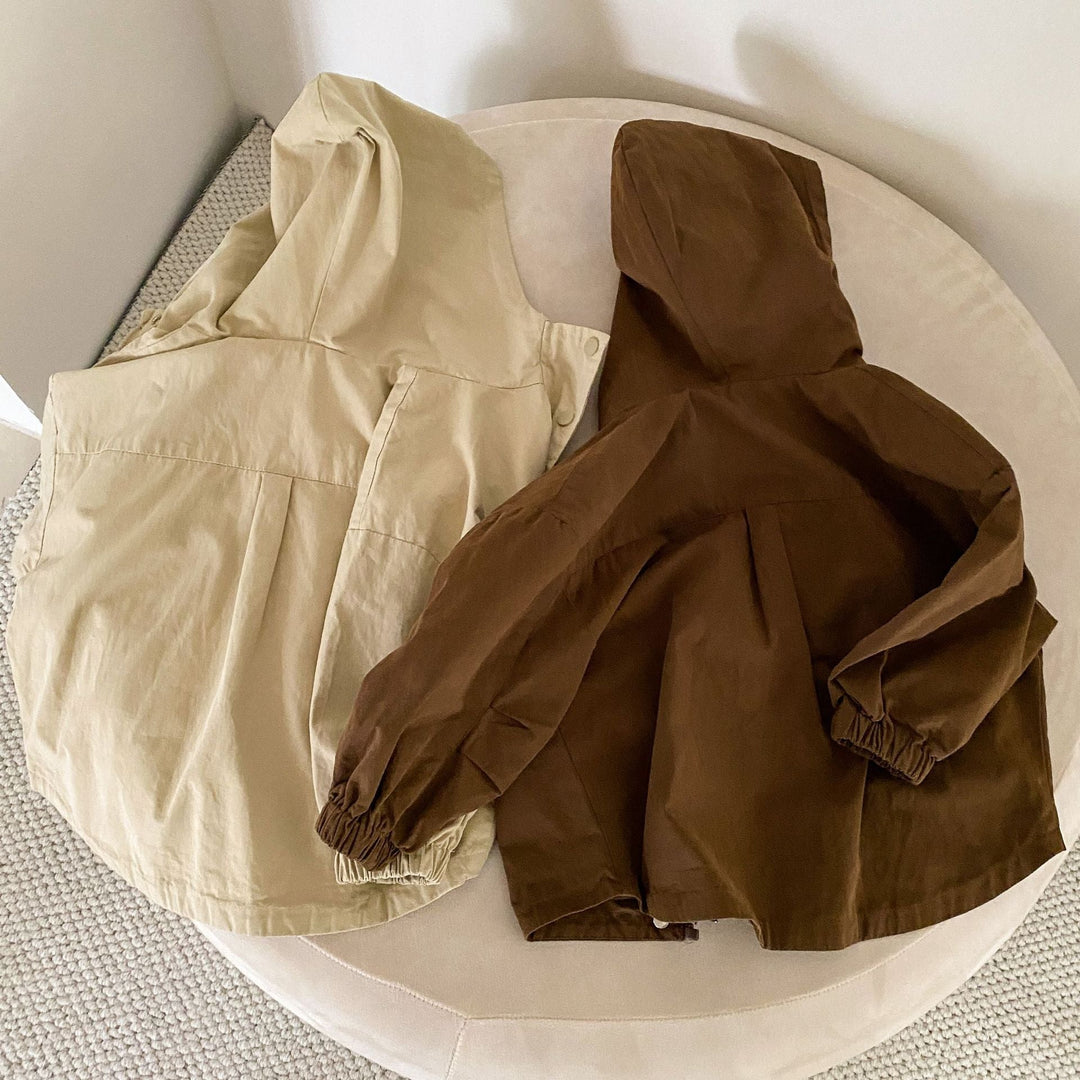 Lune London | Parka for Kids – Beige/Brown Breathable Cotton, Suitable for Boys and Girls