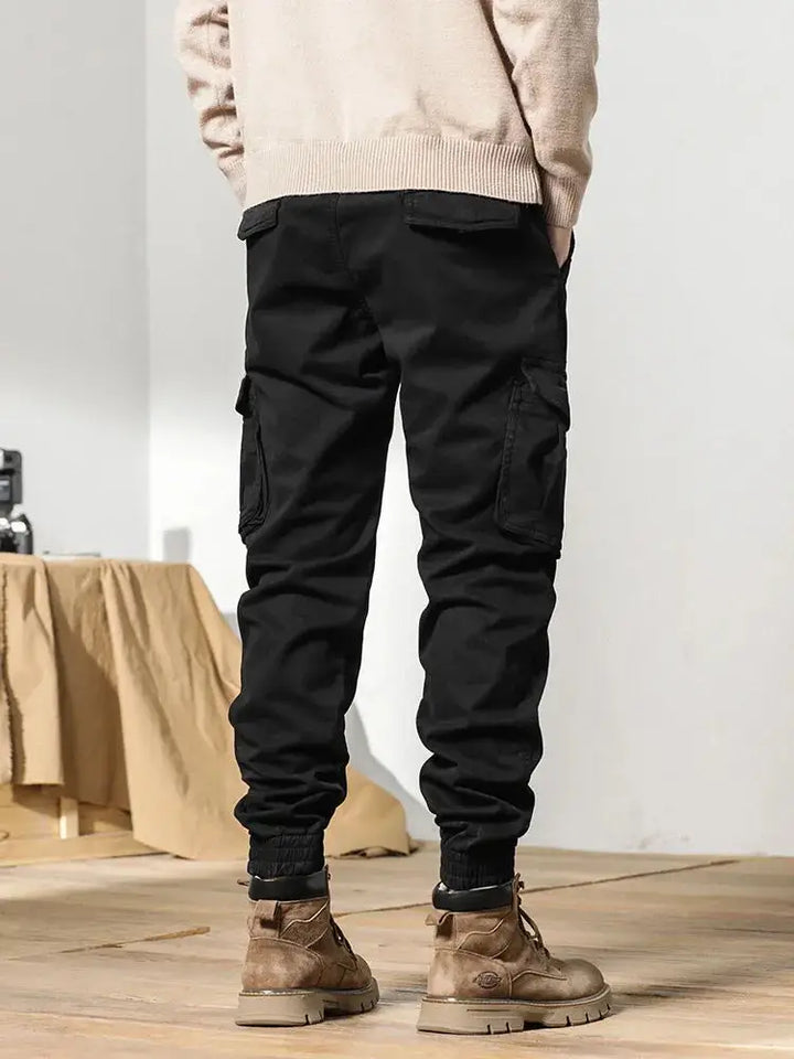 Lune London | Men's winter cargo pants with fleece lining - Slim fit and elastic waistband