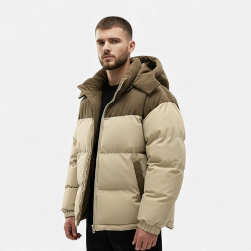 Lune London | Winter jacket for men, fleece lined, removable hood - insulated