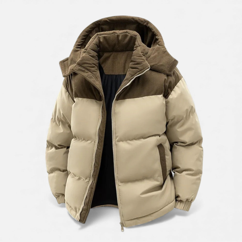 Lune London | Winter jacket for men, fleece lined, removable hood - insulated