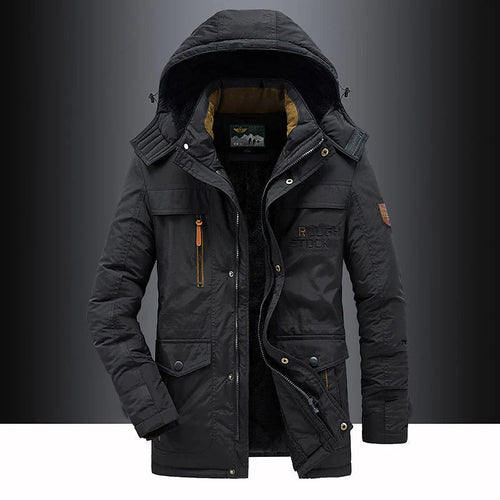 Chic und Stil | Winter Parka Jacket for Men - Water Repellent, Adjustable Hood