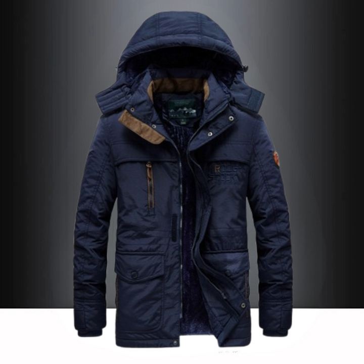 Chic und Stil | Winter Parka Jacket for Men - Water Repellent, Adjustable Hood
