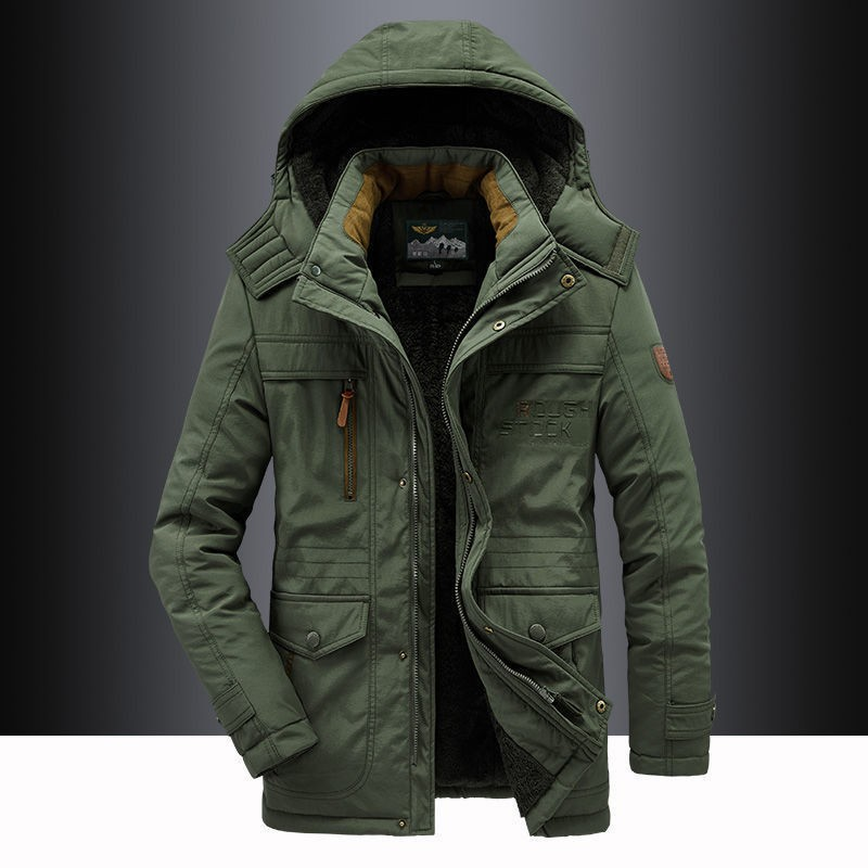 Chic und Stil | Winter Parka Jacket for Men - Water Repellent, Adjustable Hood