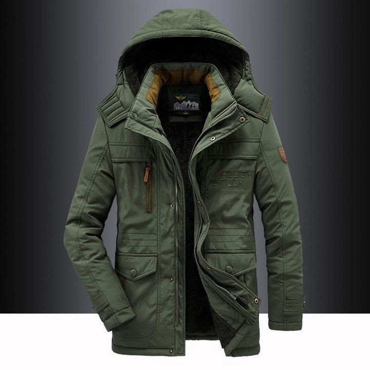 Chic und Stil | Winter Parka Jacket for Men - Water Repellent, Adjustable Hood