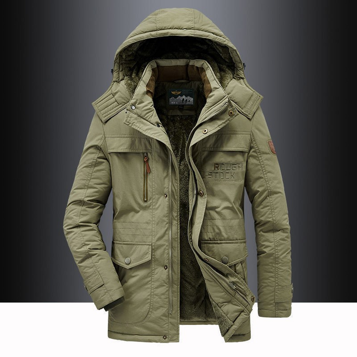 Chic und Stil | Winter Parka Jacket for Men - Water Repellent, Adjustable Hood