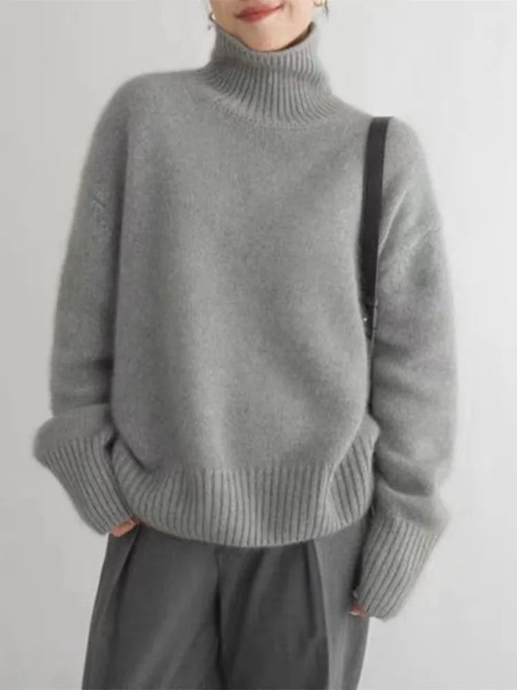 Lune London | Pull à col roulé Femme - Mode élégante pour toutes les occasions