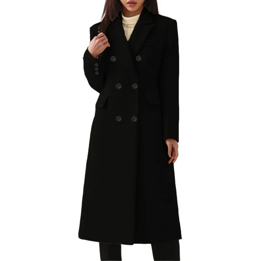 Lune London | Women's wool coat with double button closure