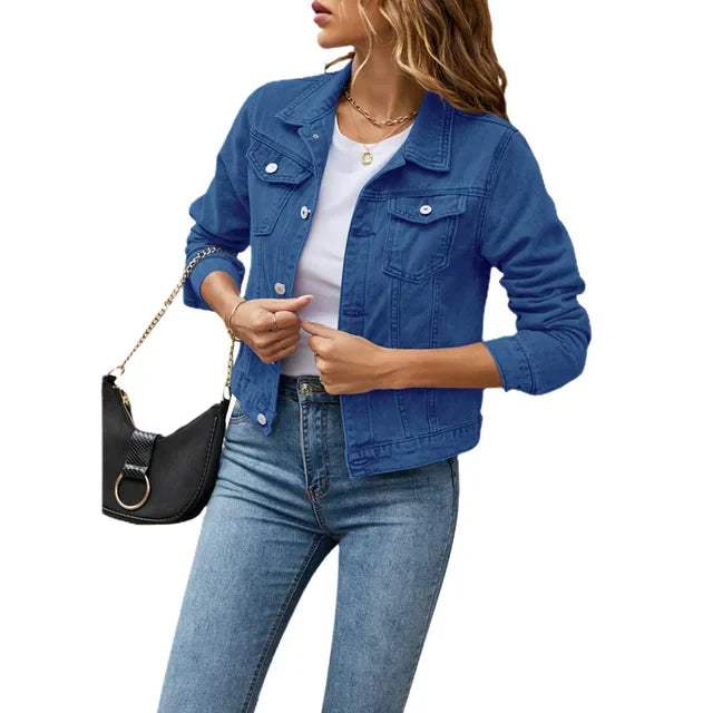Chic und Stil | Veste en jean pour femmes - Élégante - Durable et confortable - Parfaite pour le printemps et l'été