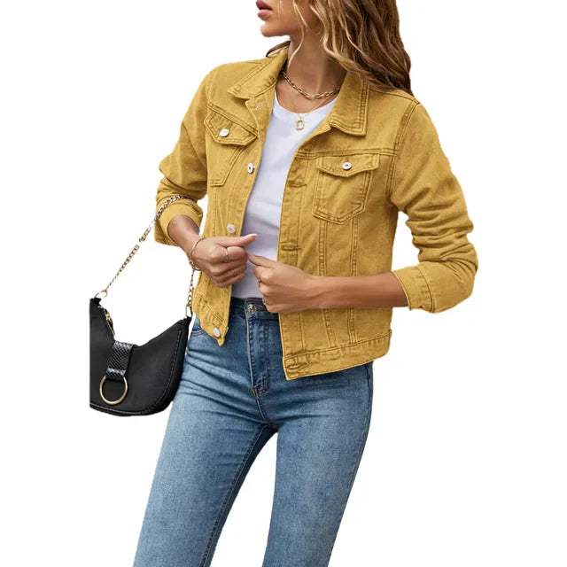Chic und Stil | Veste en jean pour femmes - Élégante - Durable et confortable - Parfaite pour le printemps et l'été