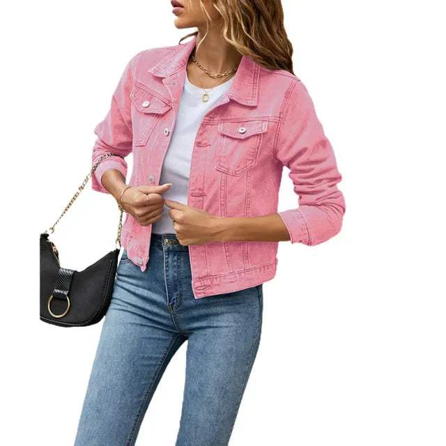 Chic und Stil | Veste en jean pour femmes - Élégante - Durable et confortable - Parfaite pour le printemps et l'été