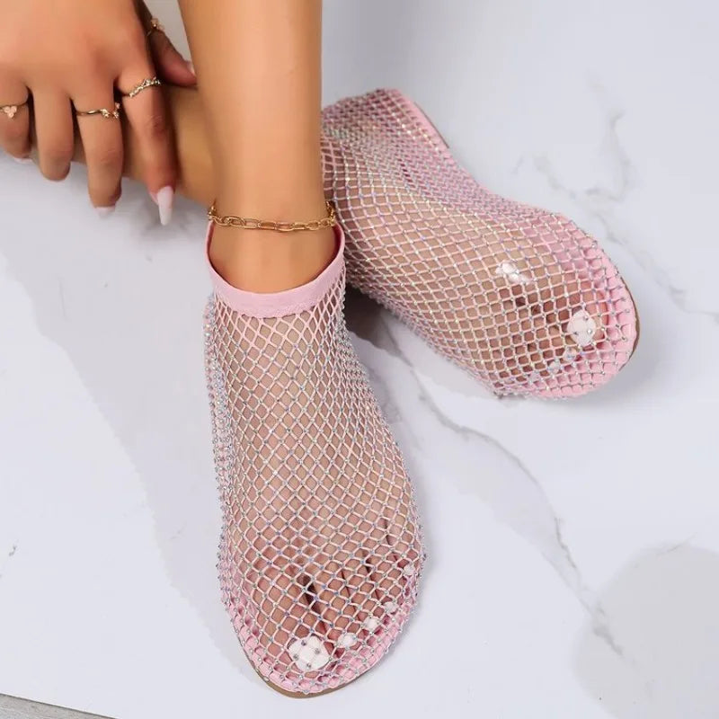 Lune London | Mesh Slipper with Flat Heel