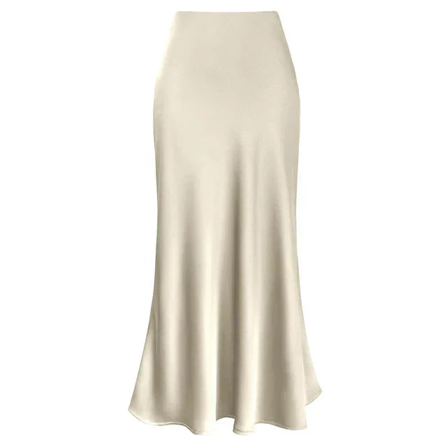 Lune London | Fashion Longer Shiny Satin Skirt