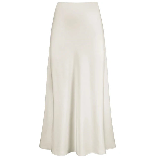Lune London | Fashion Longer Shiny Satin Skirt
