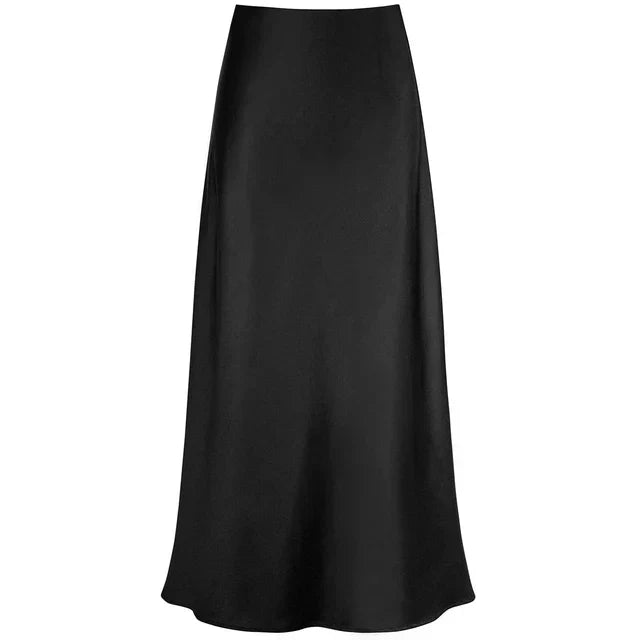 Lune London | Fashion Longer Shiny Satin Skirt