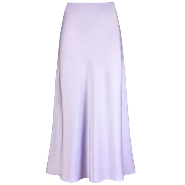 Lune London | Fashion Longer Shiny Satin Skirt