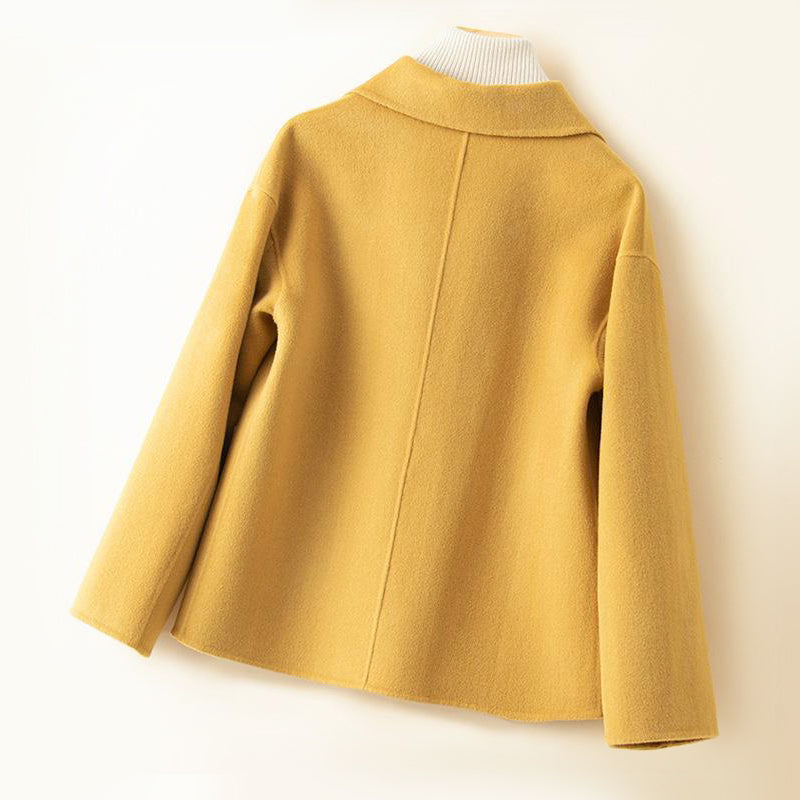 Lune London | Casual Fit Coat - Button Front Round Collar Coat