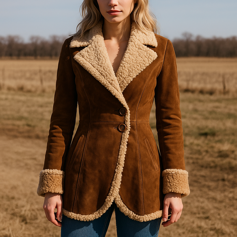 Lune London | Tailored Coat - Faux-Fur Trim Button-Front Coat