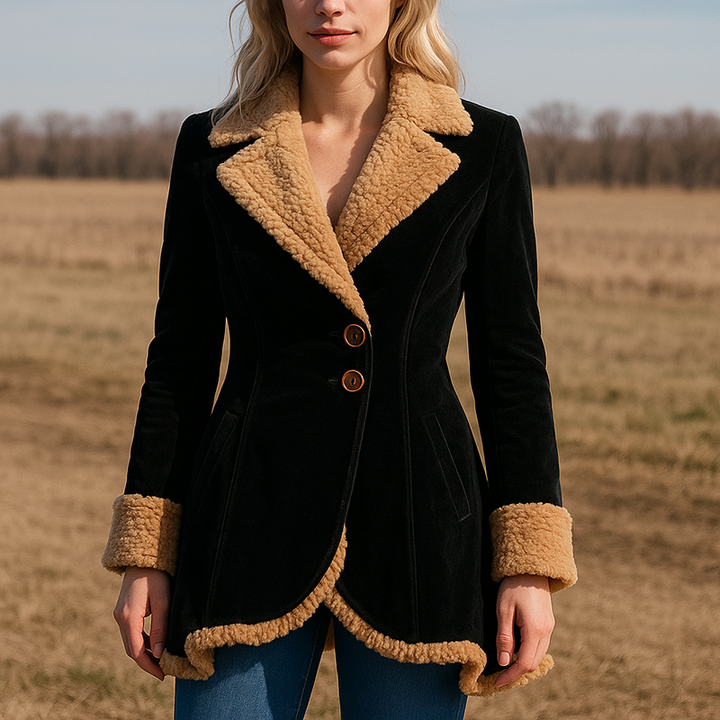 Lune London | Tailored Coat - Faux-Fur Trim Button-Front Coat