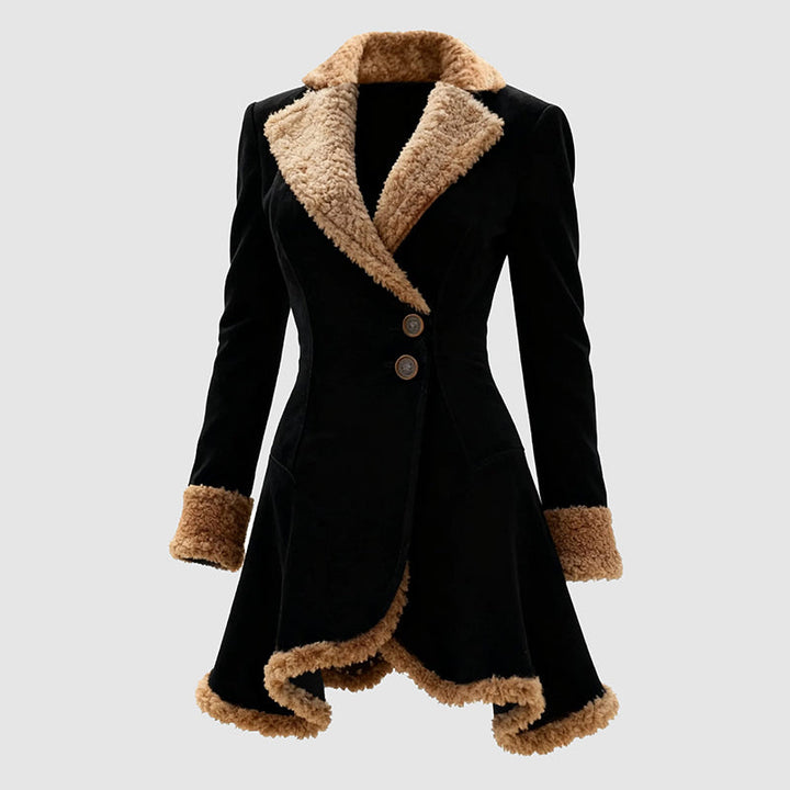 Lune London | Tailored Coat - Faux-Fur Trim Button-Front Coat