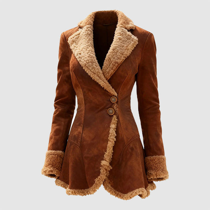 Lune London | Tailored Coat - Faux-Fur Trim Button-Front Coat
