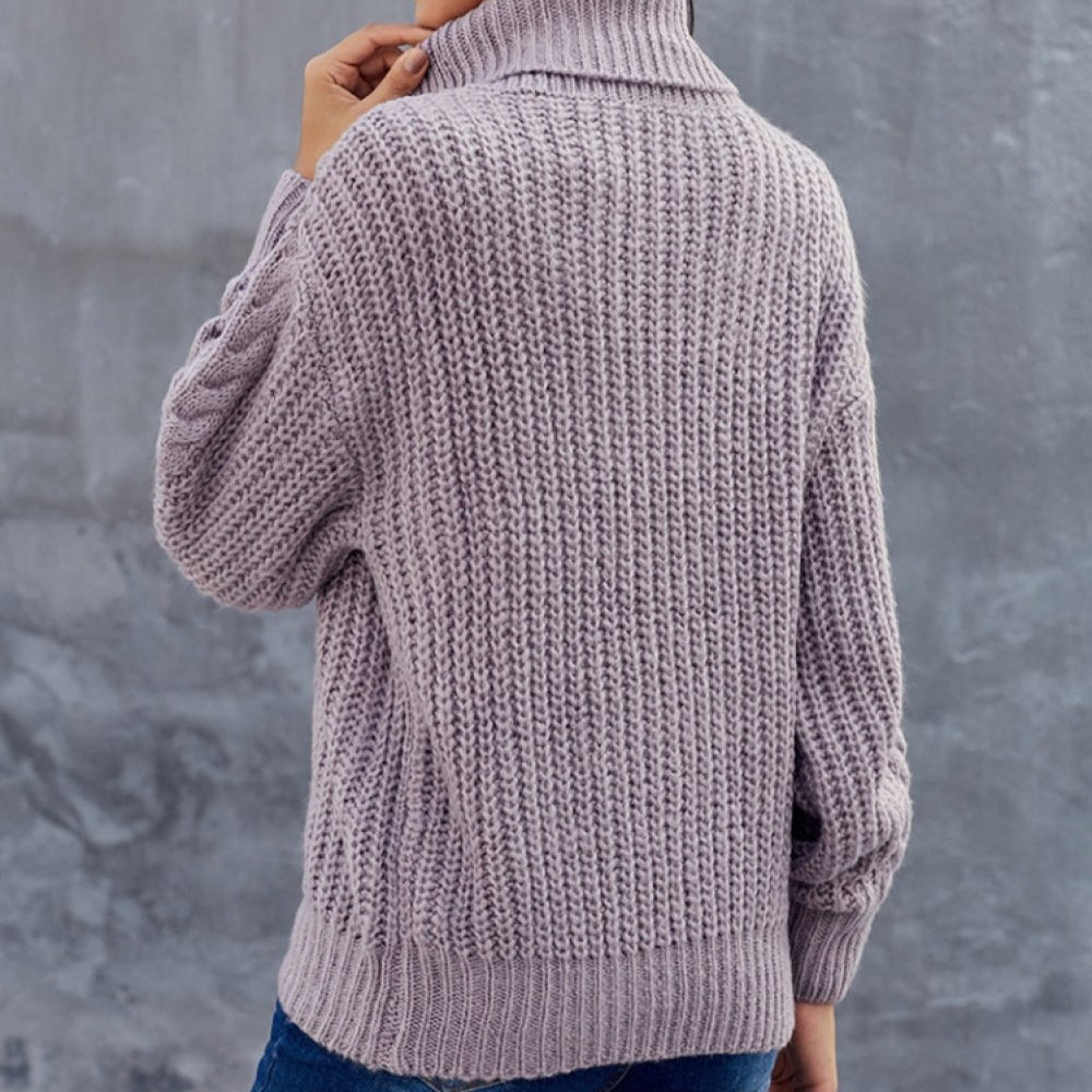 Lune London | Winter Roll Neck Sweater - Thick Knit Comfort