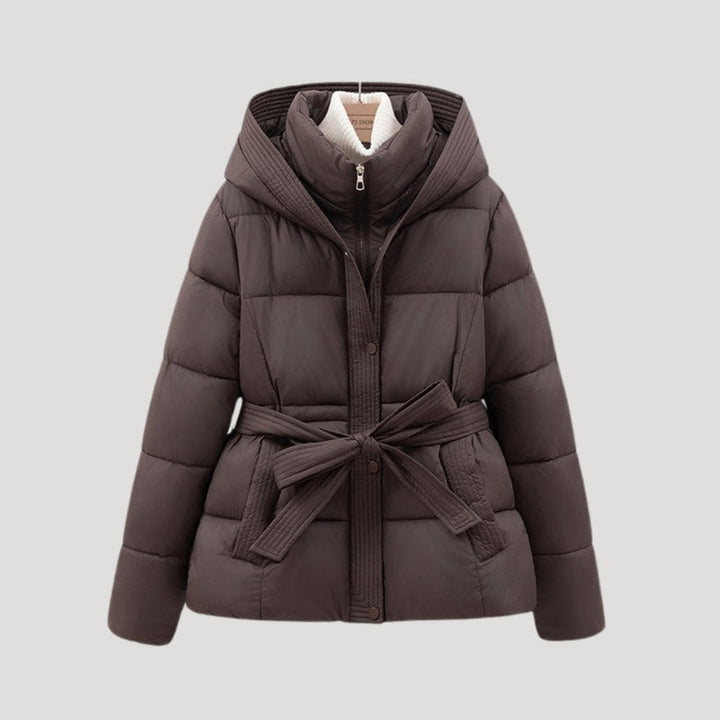 Lune London | Women's Down Jacket, With Hood, With Belt - Winter