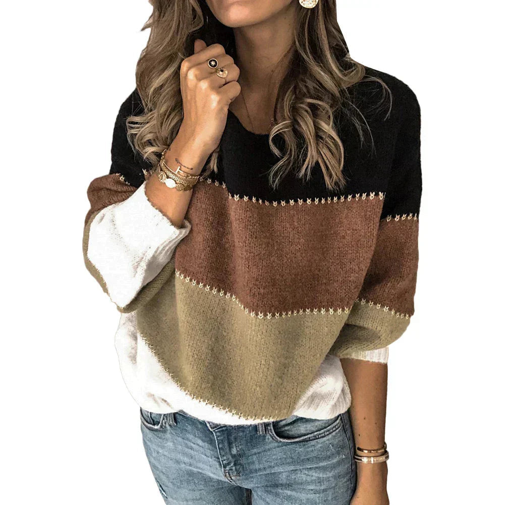 Lune London | Women's Knit Sweater - Colorful Pattern - Regular Fit -