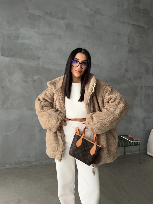 Lune London | Plus Size Sherpa Fleece Jacket for Women - Winter