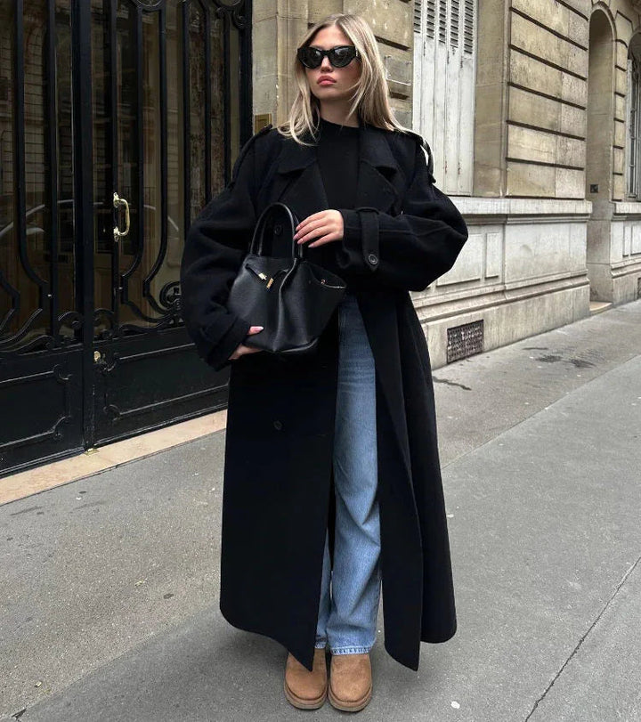 Lune London | Wool coat for women, oversized long - winter