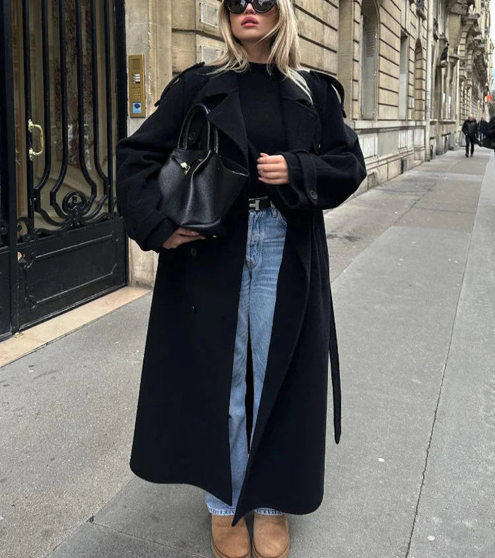 Lune London | Wool coat for women, oversized long - winter