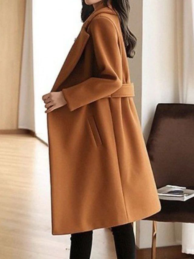 Lune London | Wool coat Women, Belt design - Long length
