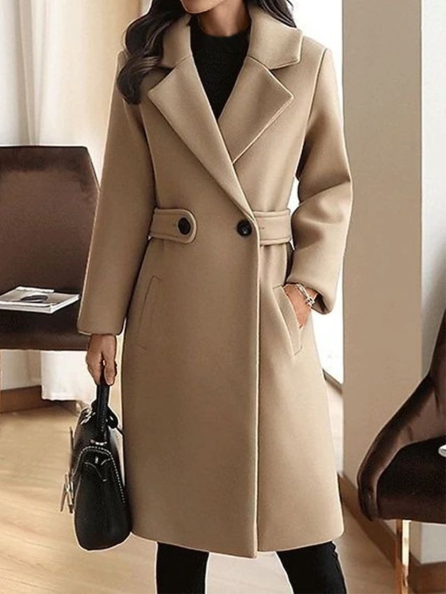 Lune London | Wool coat Women, Belt design - Long length