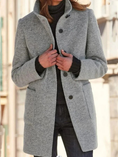 Lune London | Wool coat for women - Elegant fit, button closure