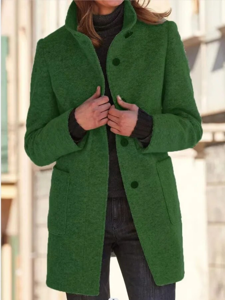Lune London | Wool coat for women - Elegant fit, button closure