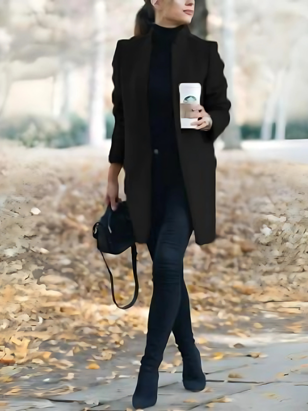 Lune London | Wool coat for women with stand-up collar - Winter