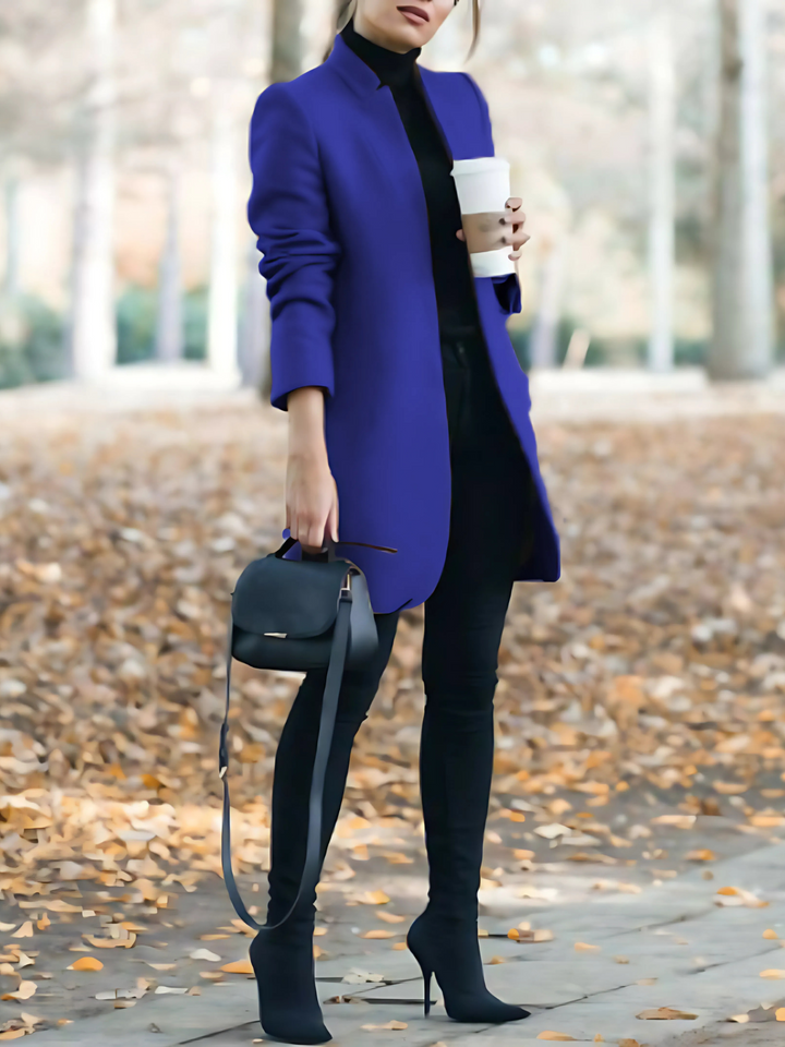 Lune London | Wool coat for women with stand-up collar - Winter