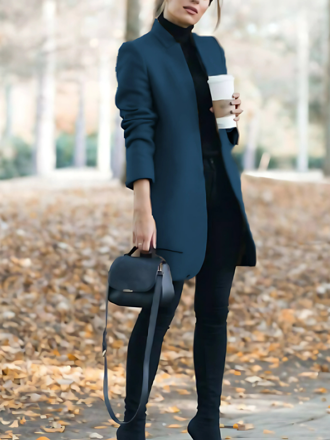 Lune London | Wool coat for women with stand-up collar - Winter