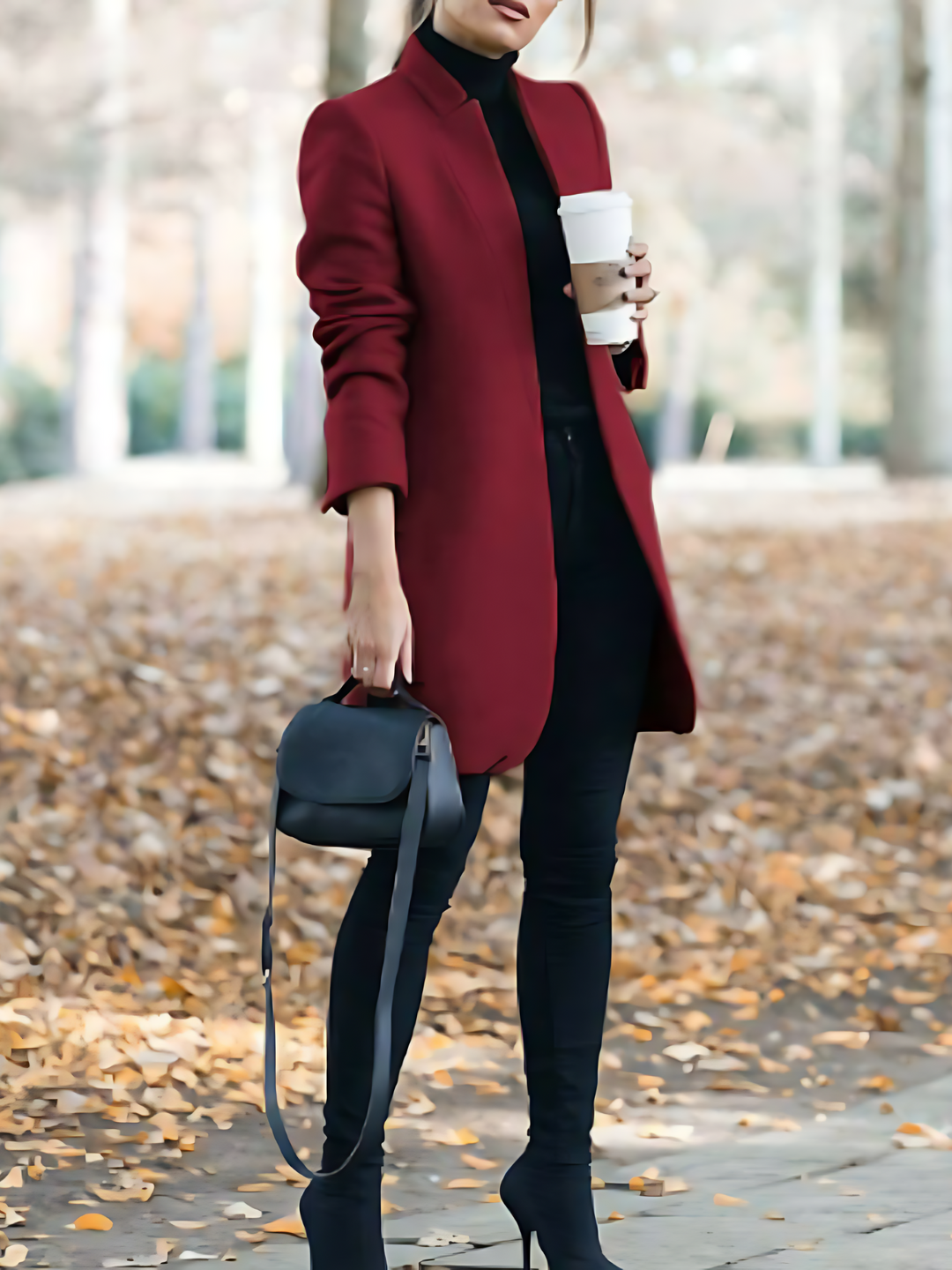 Lune London | Wool coat for women with stand-up collar - Winter
