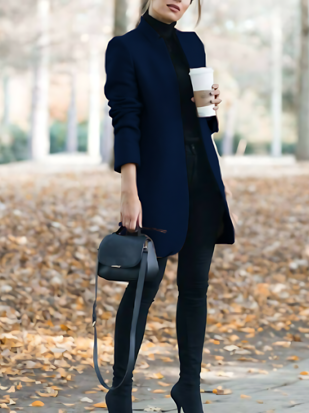 Lune London | Wool coat for women with stand-up collar - Winter