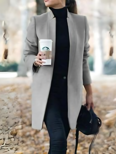 Lune London | Wool coat for women with stand-up collar - Winter