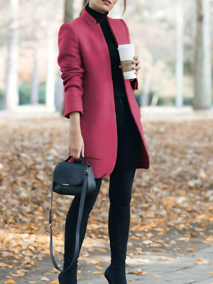 Lune London | Wool coat for women with stand-up collar - Winter