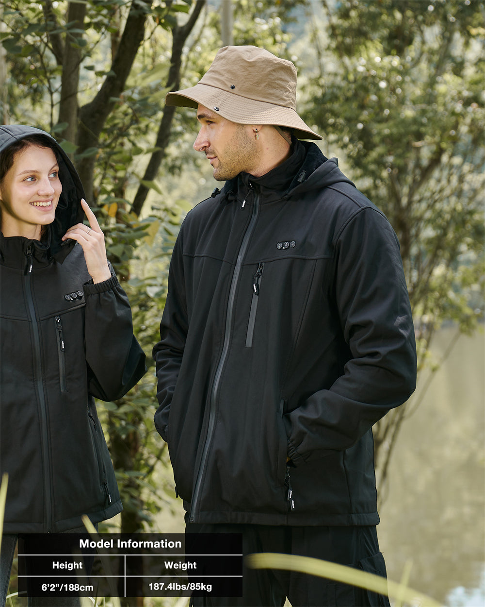 Lune London | Men's jacket Tim with rechargeable battery - 8 heating zones and comfort