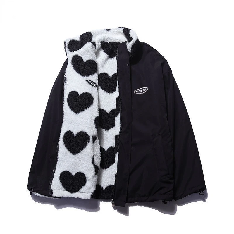 Lune London | double-sided women's coat with heart design