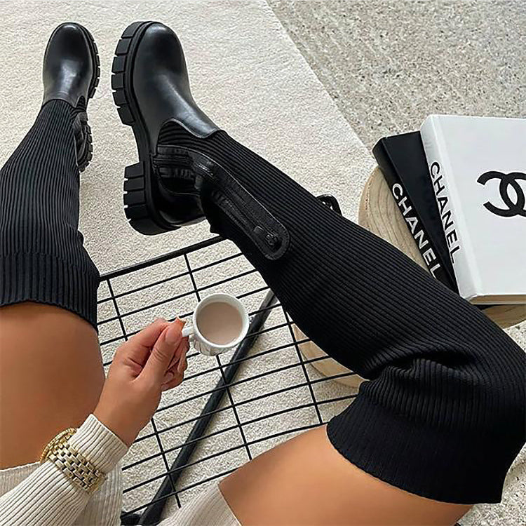 Lune London | Stylish Women's Knee-Length Boots with Zipper