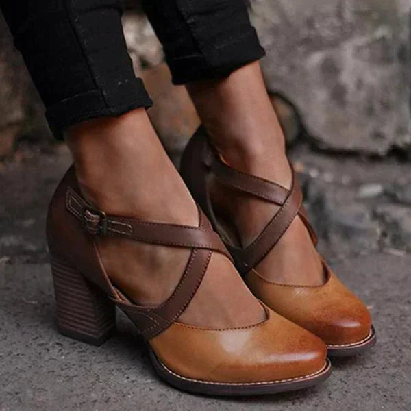 Lune London | Light Brown Summer Leather High Heels