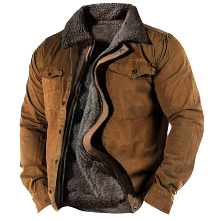 Chic Und Stil | Warm Winter Jacket with Fur Lining for Men