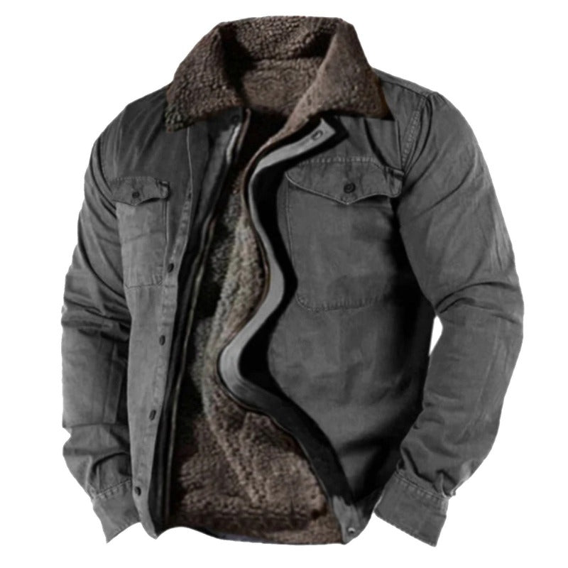 Chic Und Stil | Warm Winter Jacket with Fur Lining for Men