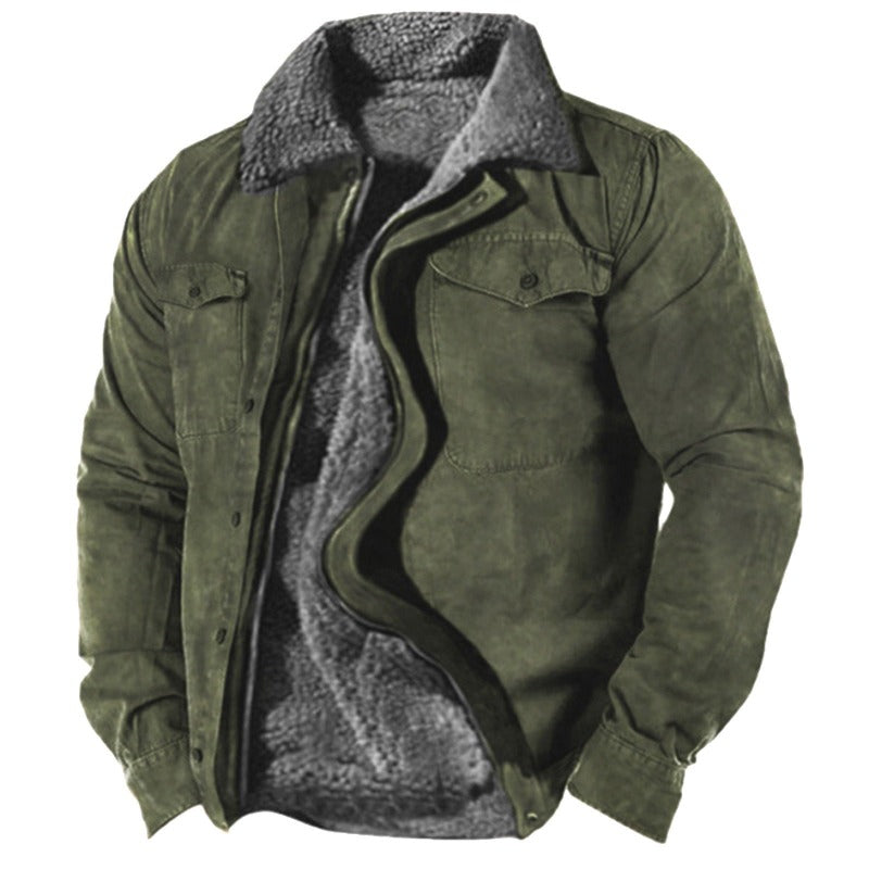 Chic Und Stil | Warm Winter Jacket with Fur Lining for Men