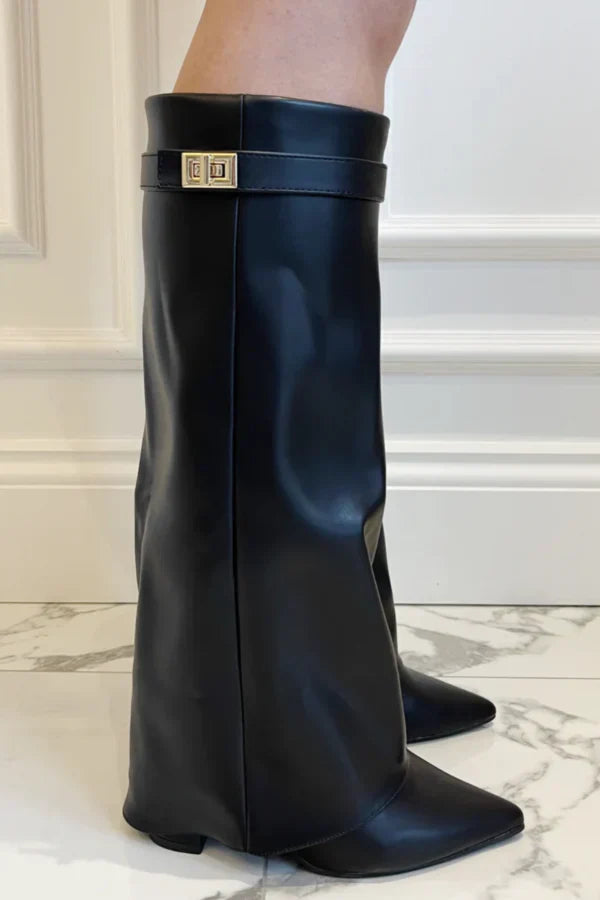 Lune London | Elegant Knee-High Boots with Straps