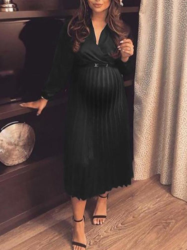 Lune London | Maternity Chaps Maxi Dresses Elegant Pleated Off-Shoulder Cocktail Dresses